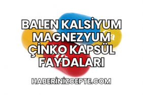 Balen Kalsiyum Magnezyum Çinko Kapsül Faydaları